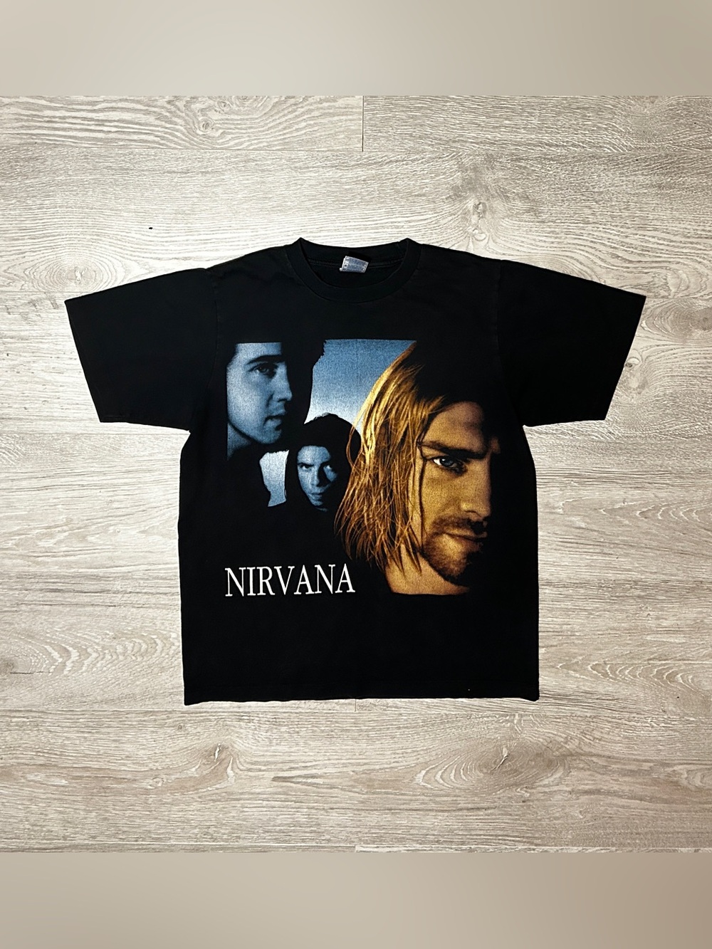 Vintage 2000s Nirvana Black Graphic Band T‑Shirt
